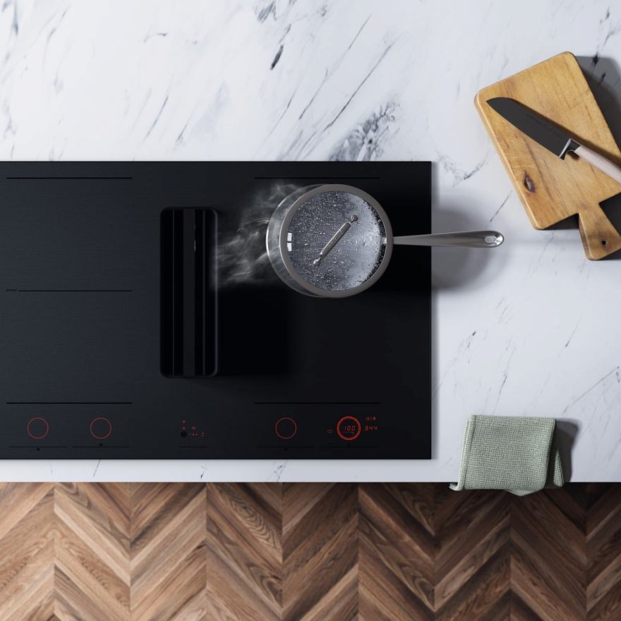 картинка Варочная панель со встроенной вытяжкой Asko HIHD854MM 