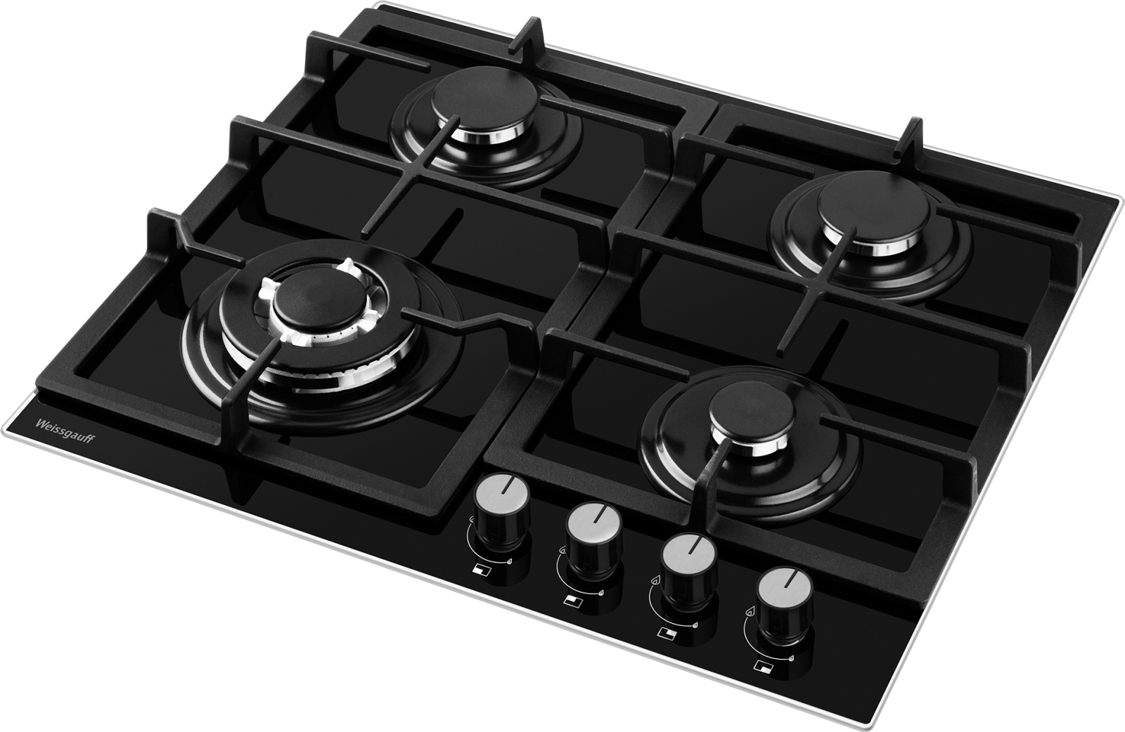 картинка Газовая варочная панель Weissgauff HGG 641 BGL черный 