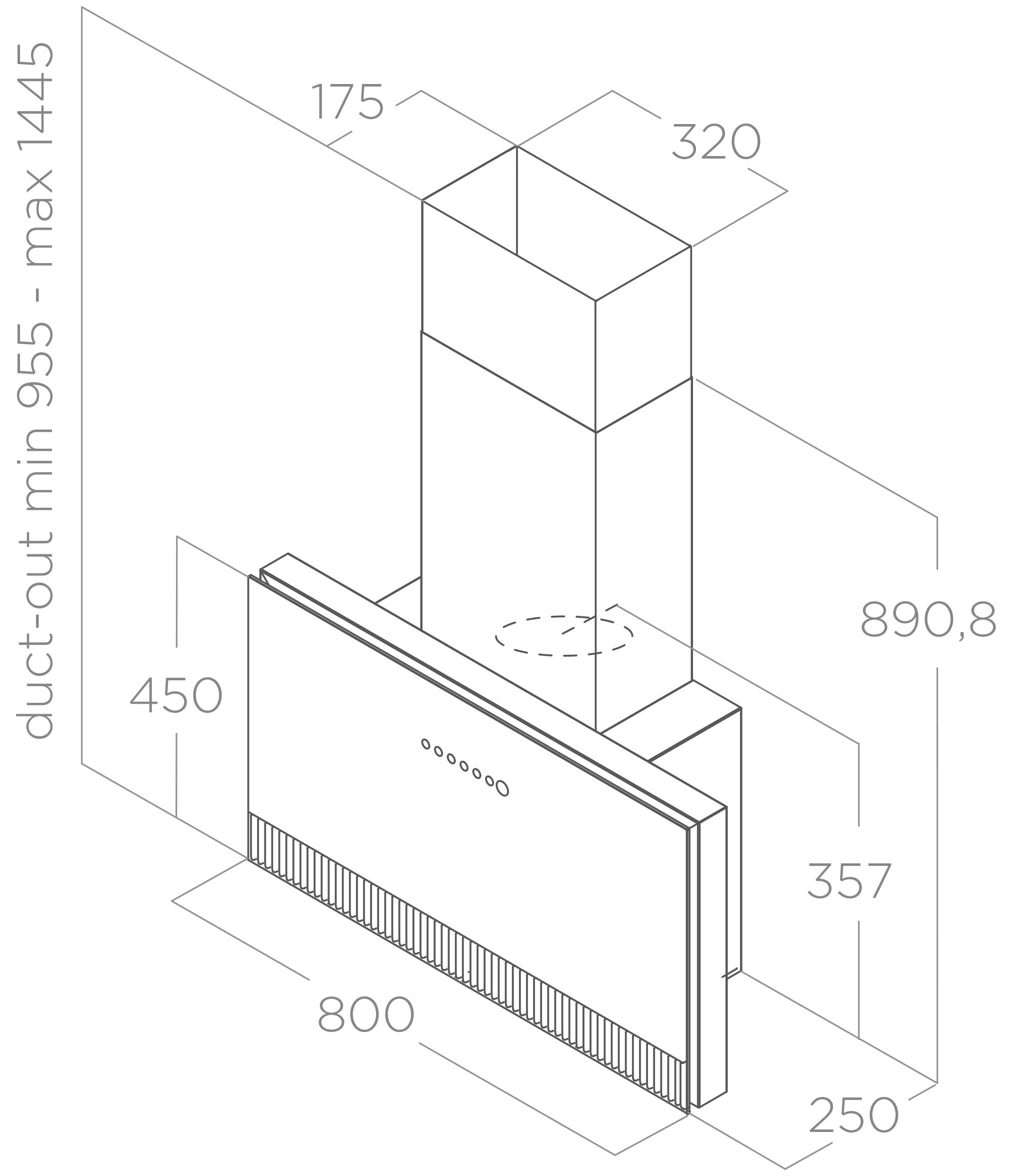 картинка Кухонная вытяжка Elica SUPER PLAT @ GR/F/80 