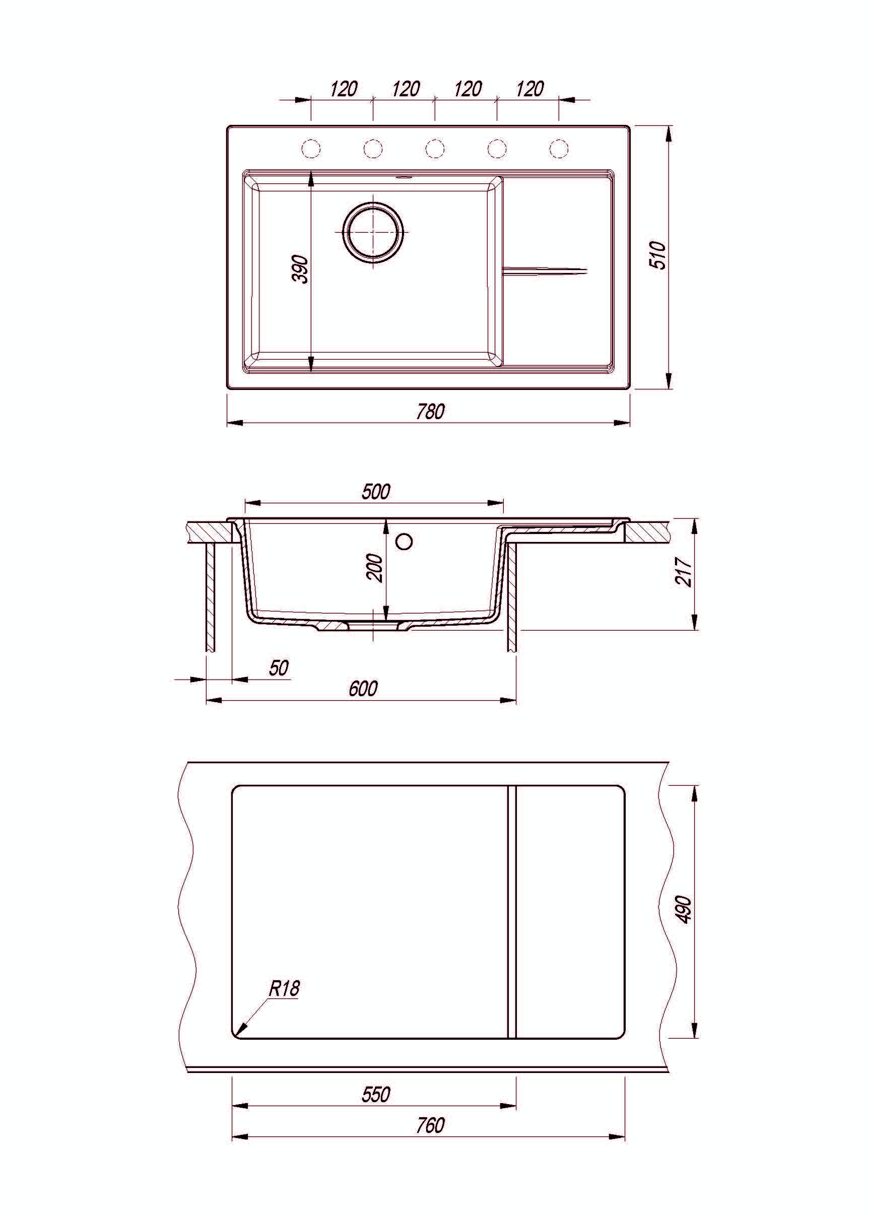 картинка Мойка Florentina РОССАНА-780 