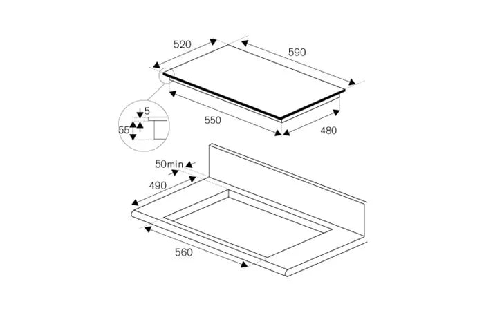 картинка Индукционная варочная панель Bertazzoni P604I2M28NV 