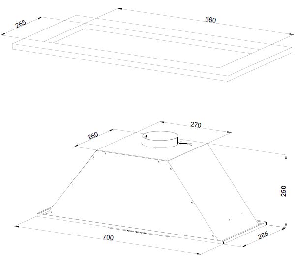 картинка Кухонная вытяжка Kuppersberg INLINEA 70 BX 