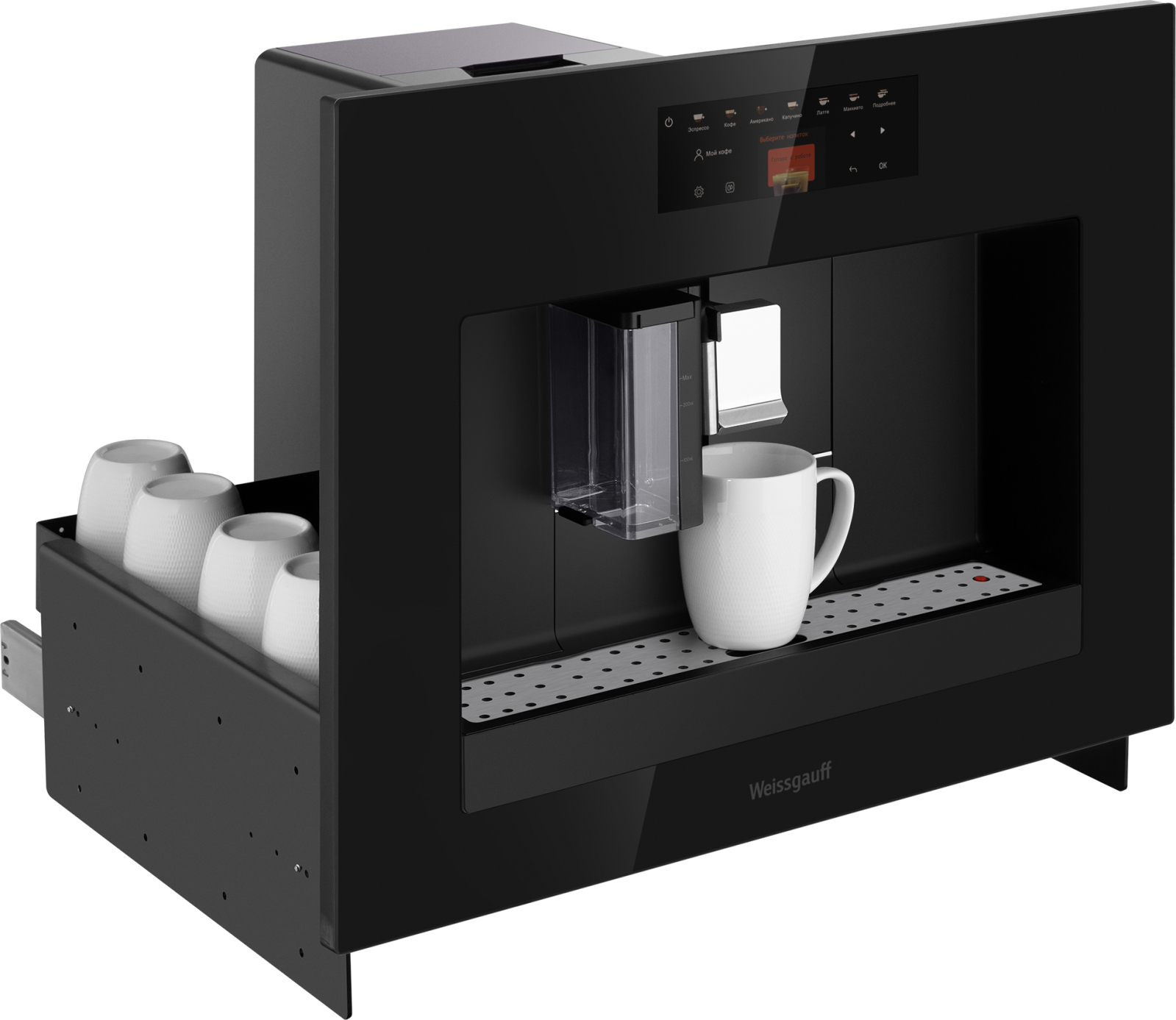 картинка Кофемашина Weissgauff WCMI-576 Touch Cappuccino черная 