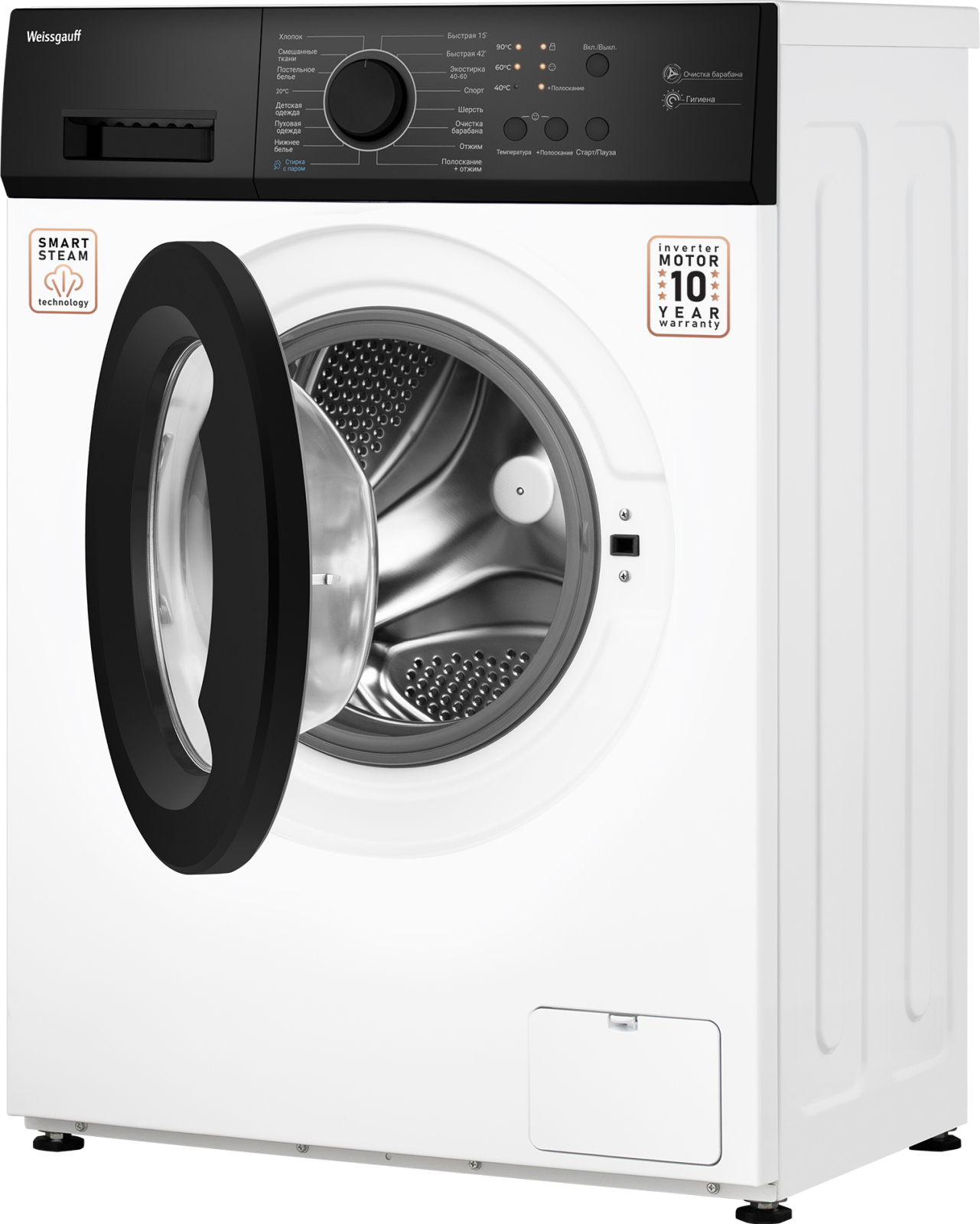 картинка Стиральная машина с паром Weissgauff WM 4506 LED 
