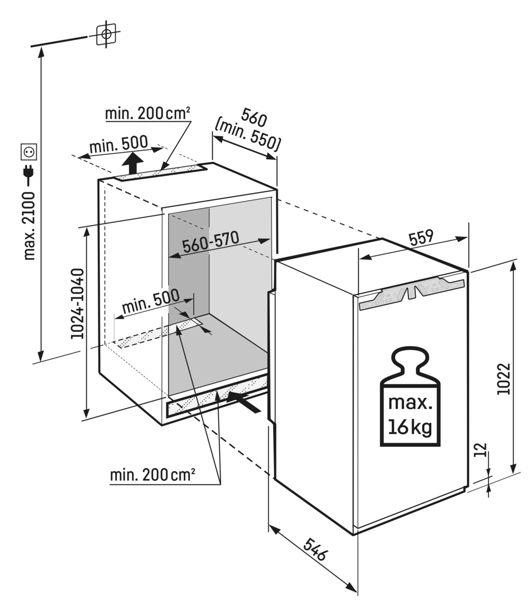 картинка Встраиваемый холодильник Liebherr IRD 4020 