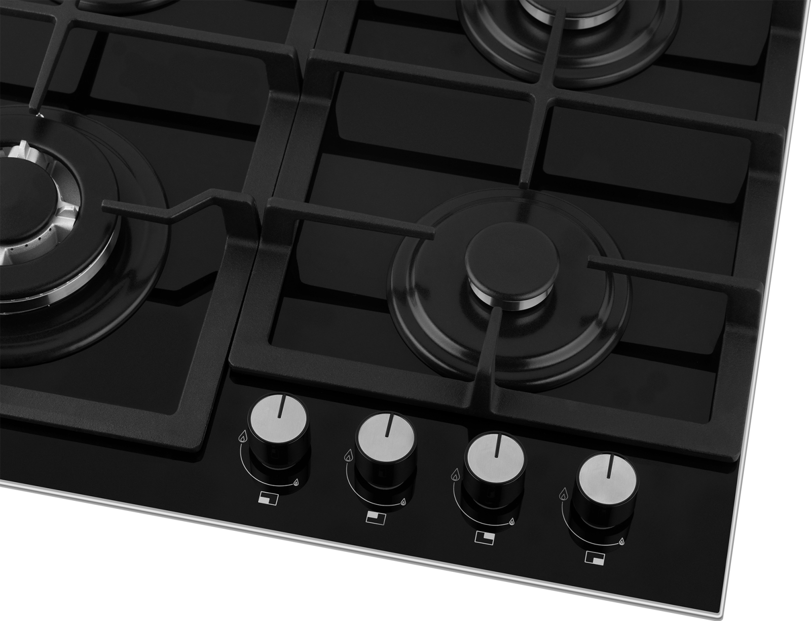 картинка Газовая варочная панель Weissgauff HGG 641 BGL черный 