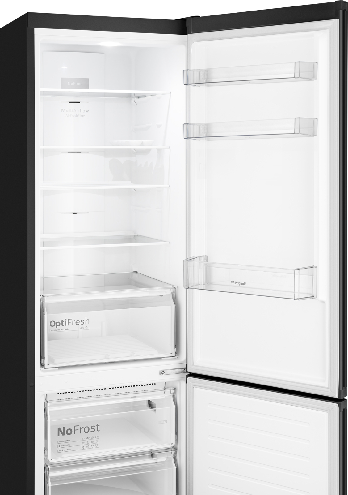 картинка Отдельностоящий холодильник Weissgauff WRK 2010 D Inverter NoFrost Black 