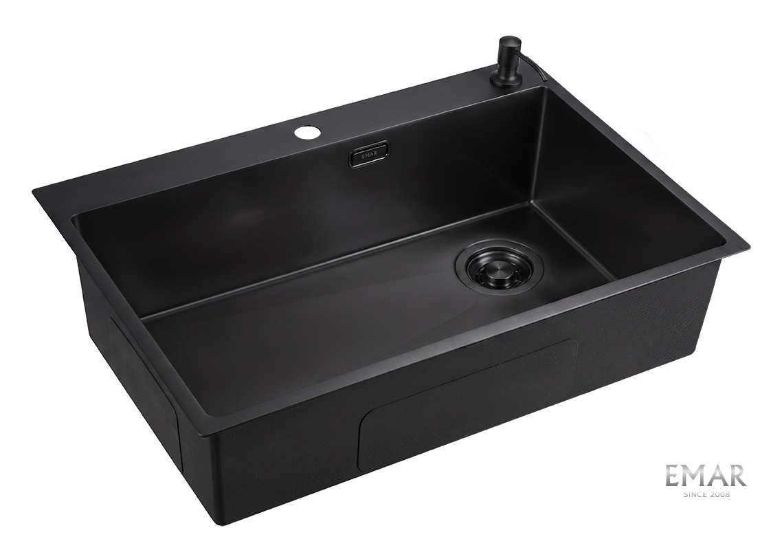 картинка Кухонная мойка Emar EMB-660(TOP) PVD Black 