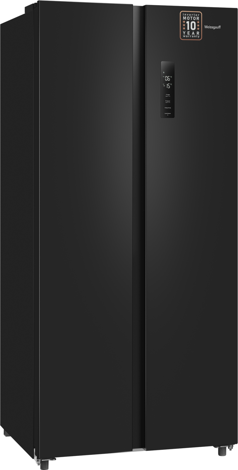 картинка Отдельностоящий холодильник Weissgauff WSBS 500 Inverter NoFrost Black 