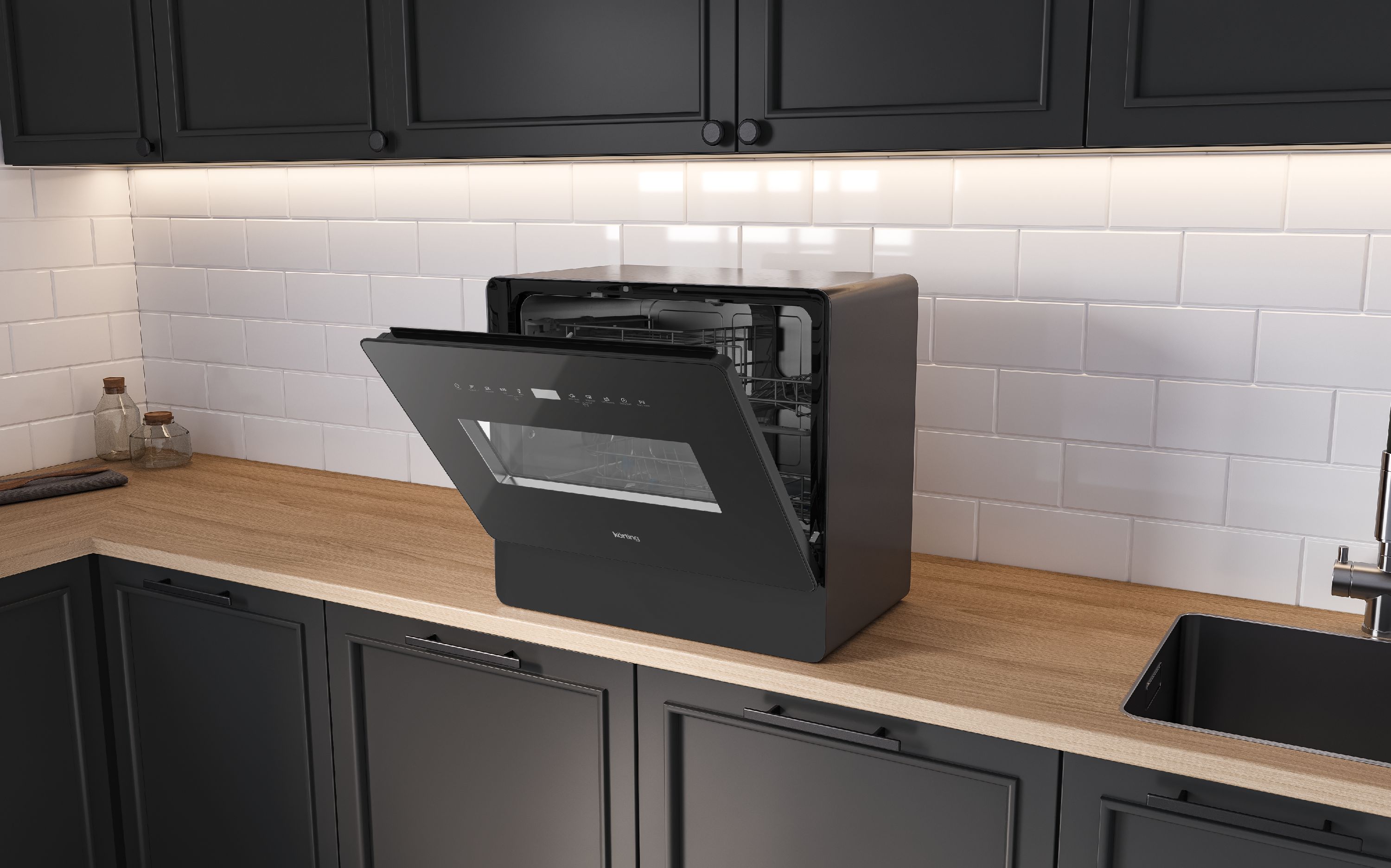 картинка Посудомоечная машина Korting KDF 26630 GN  картинка Посудомоечная машина Korting KDF 26630 GN