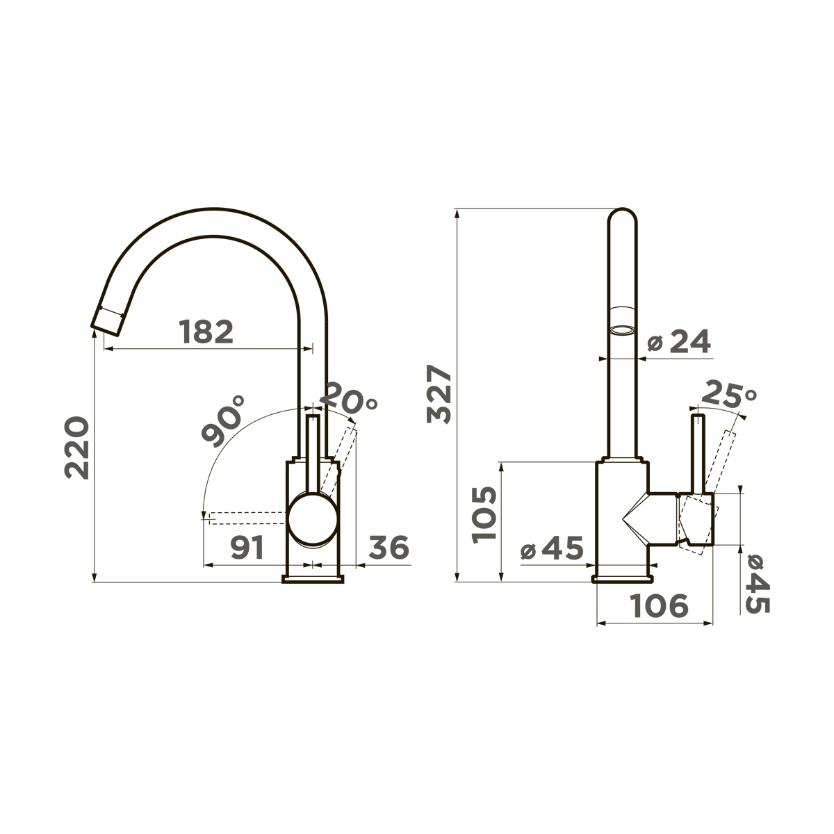 картинка Смеситель Omoikiri SHINAGAWA-P 