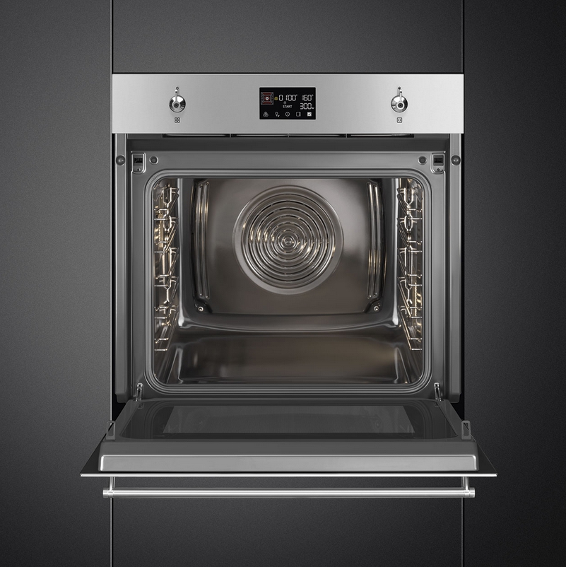 картинка Электрический духовой шкаф с СВЧ Smeg SO6302M2X  картинка Электрический духовой шкаф с СВЧ Smeg SO6302M2X