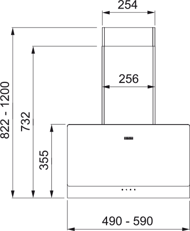 картинка Кухонная вытяжка полновстраиваемая Franke TEMPER 50 WH/SS 