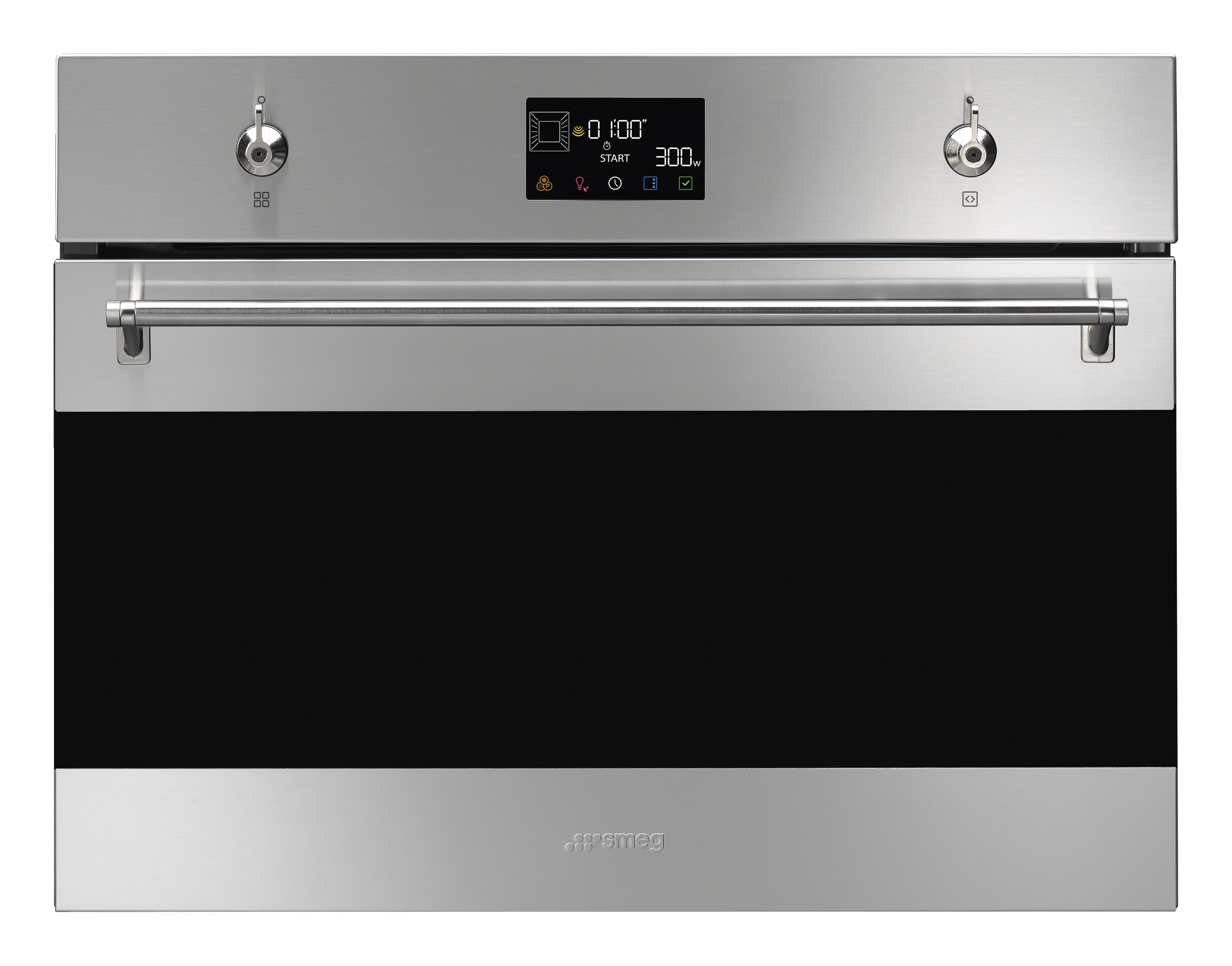 картинка Электрический духовой шкаф с функцией СВЧ Smeg SO4302M1X 