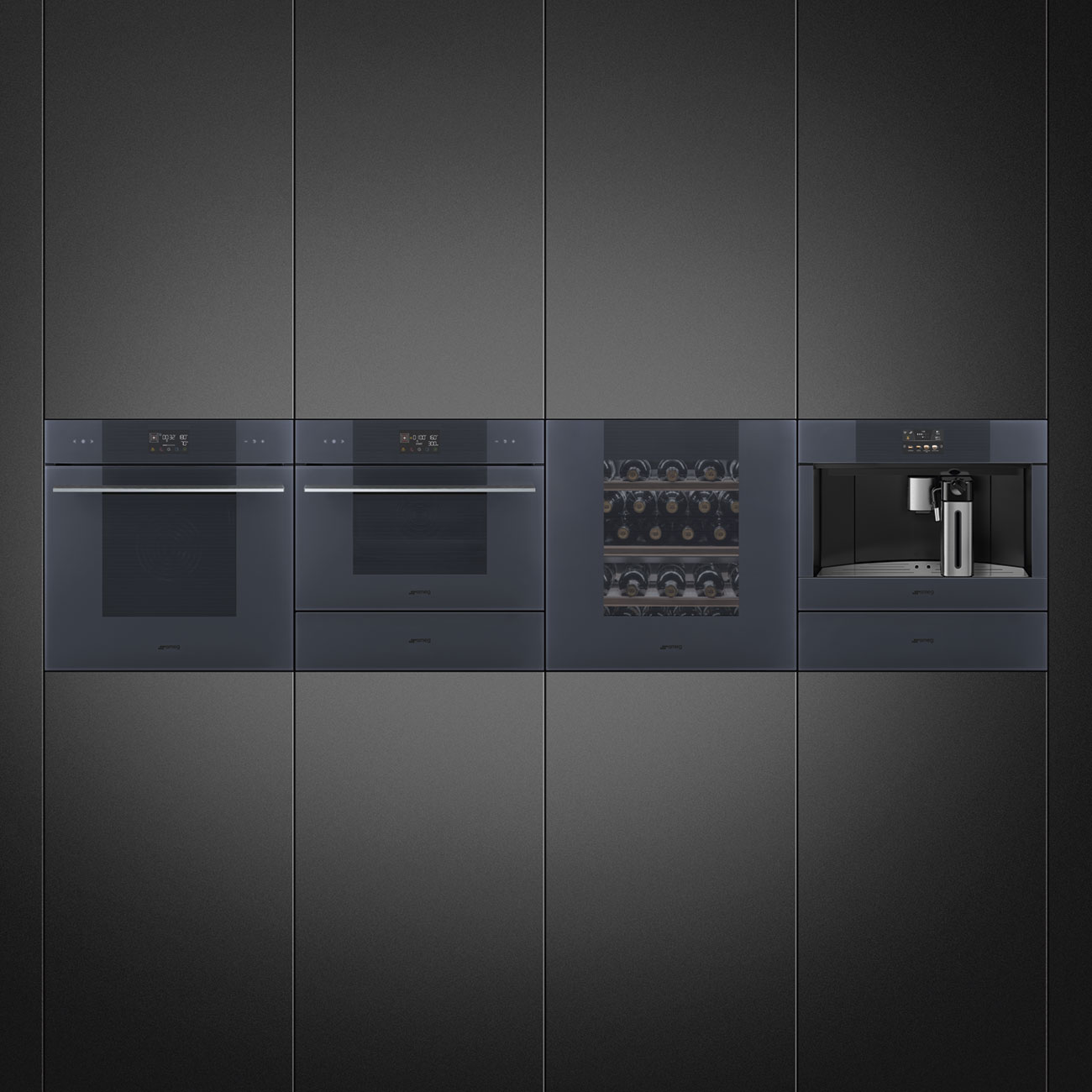 картинка Электрический духовой шкаф с СВЧ Smeg SO4102M1G Neptune grey 