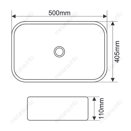 картинка Раковина Melana MLN-7050K, белый 