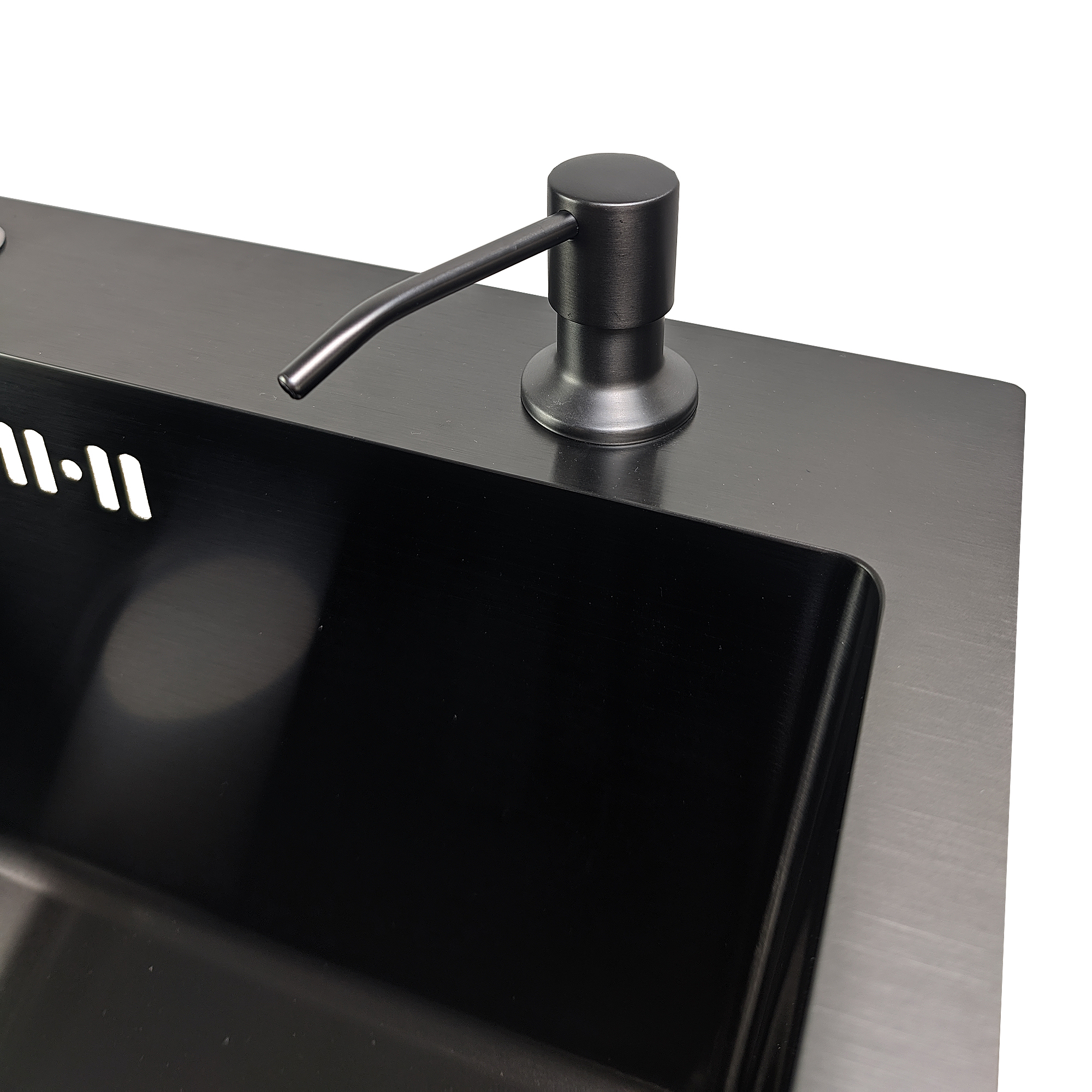 картинка Мойка для кухни Gerda GS 5045 G 4 в 1 графит (мойка, дозатор для мыла, коландер и сифон) 