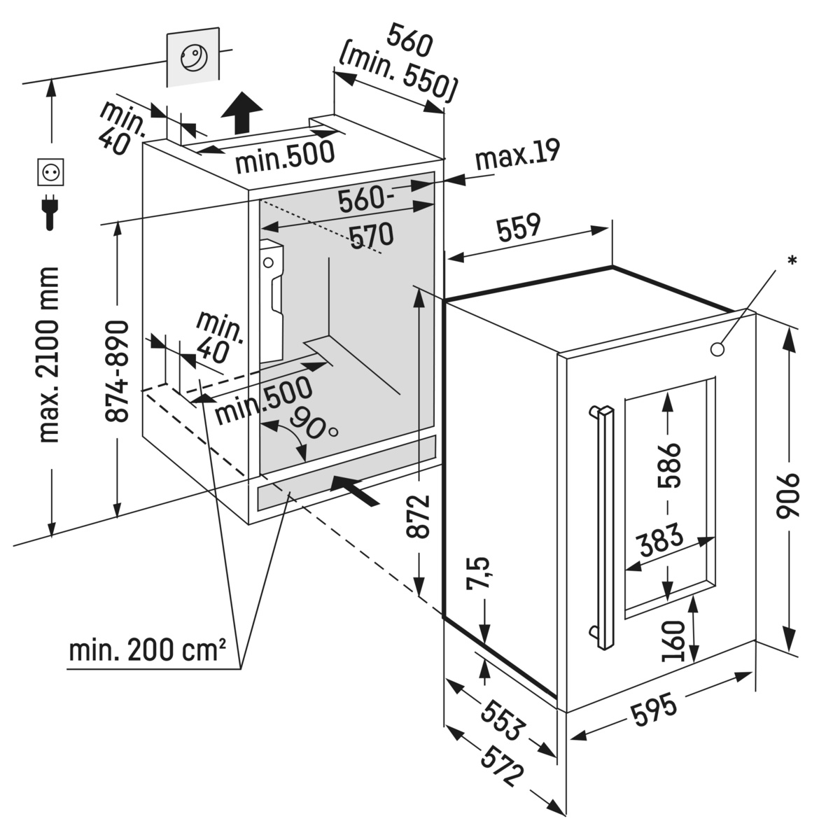 картинка Встраиваемый винный шкаф Liebherr EWTdf 1653-26 001 