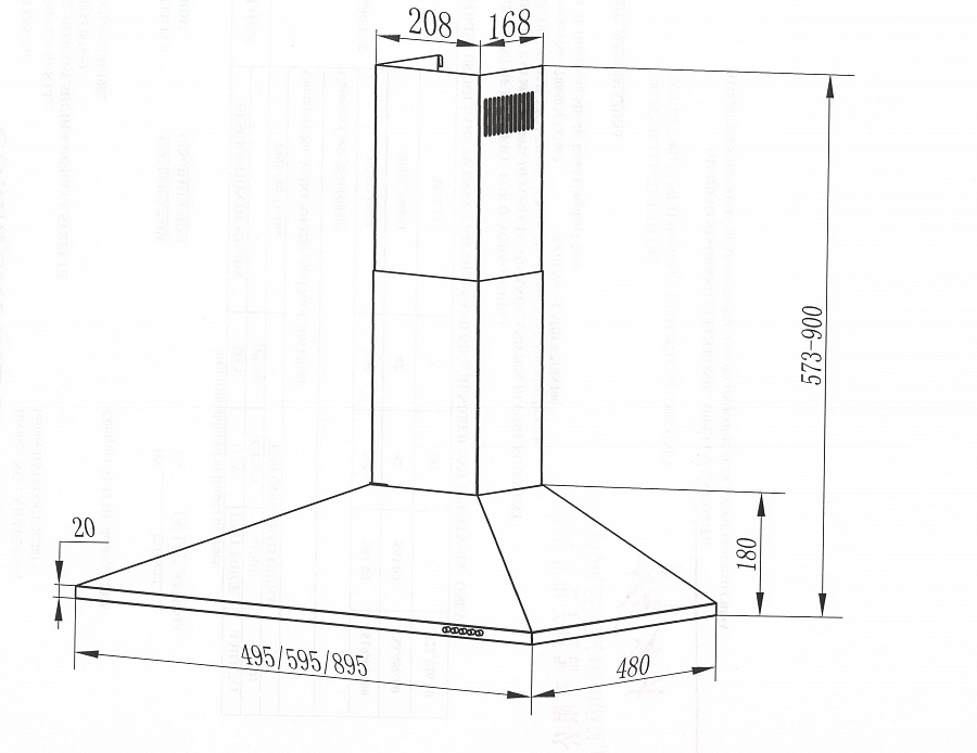 картинка Кухонная вытяжка Maunfeld CORK 60 BLACK 