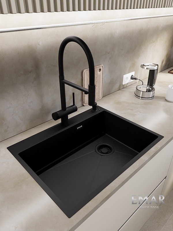 картинка Кухонная мойка Emar EMB-660(TOP) PVD Black 