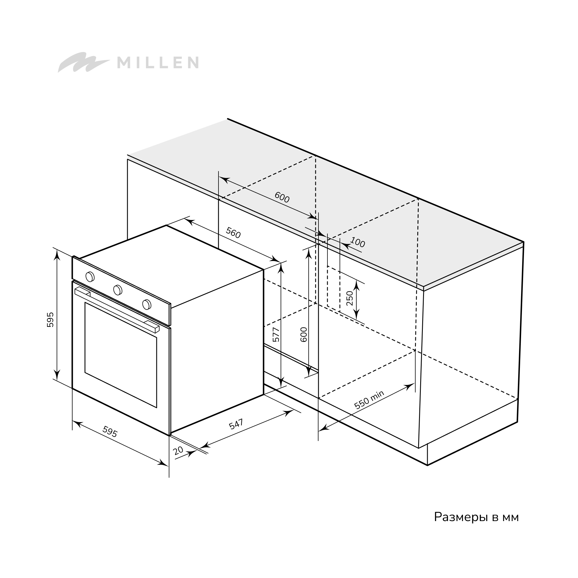 картинка |Discount| Электрический духовой шкаф Millen MEO 6001 WH 