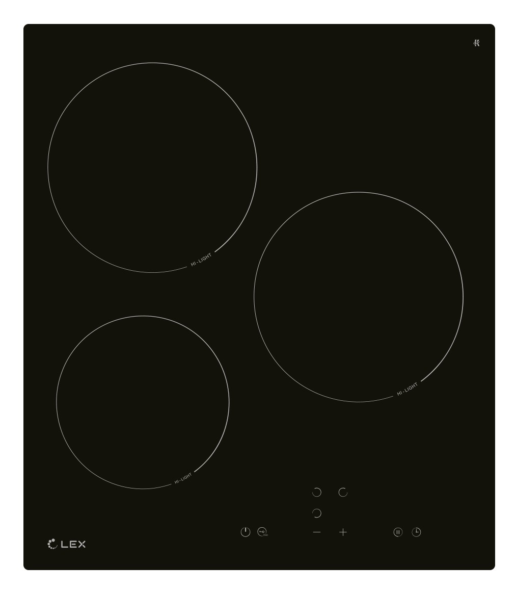 картинка Электрическая варочная панель Lex EVH 430B BL 