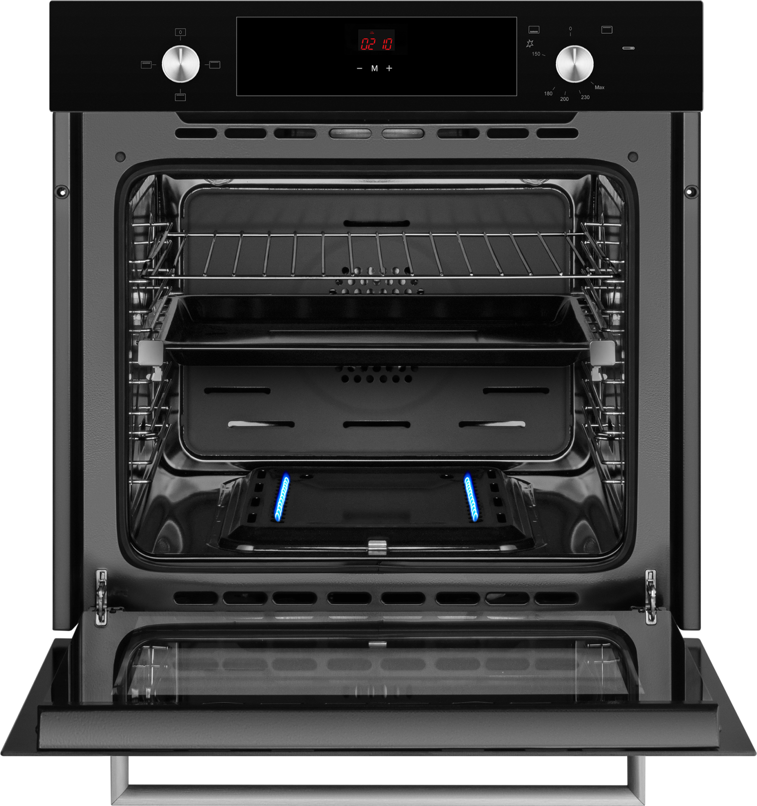 картинка Газовый духовой шкаф Weissgauff WGO 706 D BLACK GLASS 