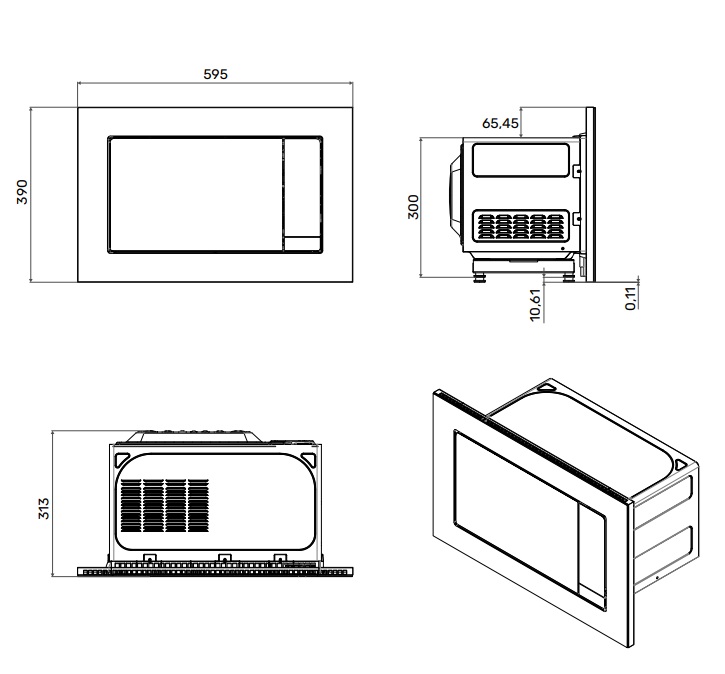 картинка Микроволновая печь встраиваемая Kuppersberg HMW 622 B 