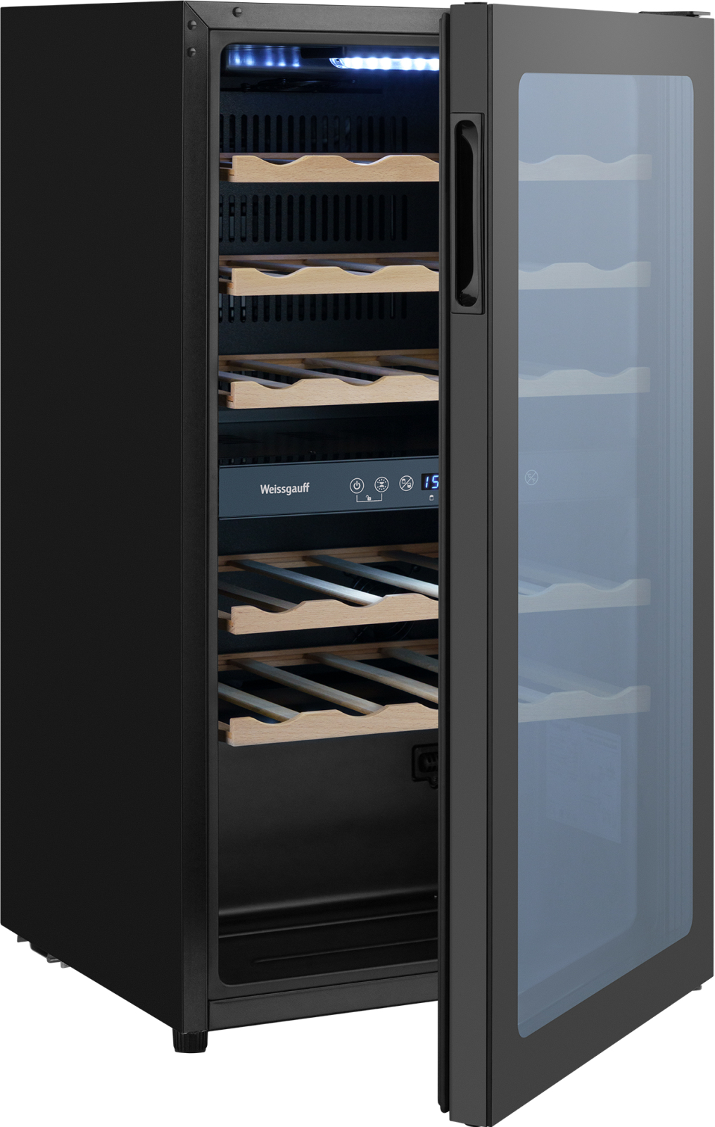 картинка Полувстраиваемый винный шкаф Weissgauff WWC-29 DB DualZone 