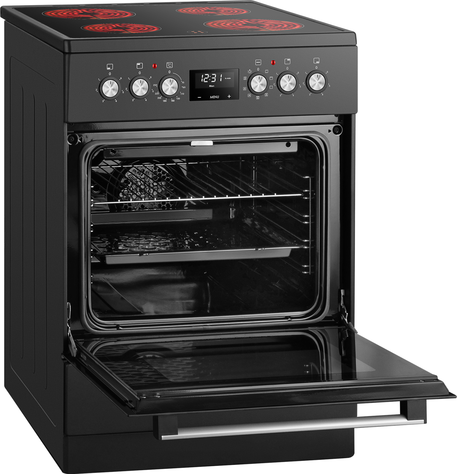 картинка Электрическая кухонная плита Weissgauff WES E12V15 BE 