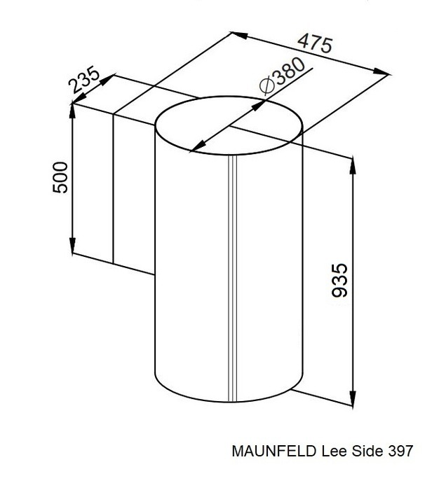 картинка Кухонная вытяжка Maunfeld LEE SIDE 397 черный 