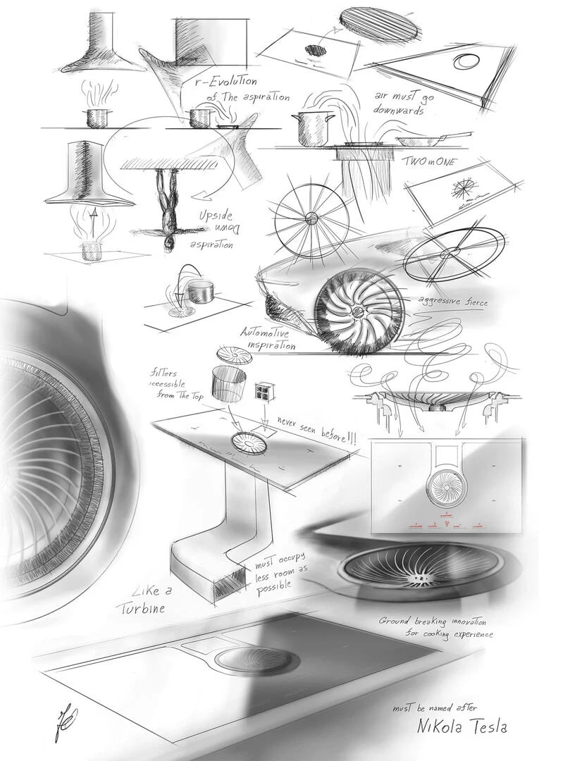 картинка Варочная панель с вытяжкой Elica NIKOLATESLA BL/F/83 