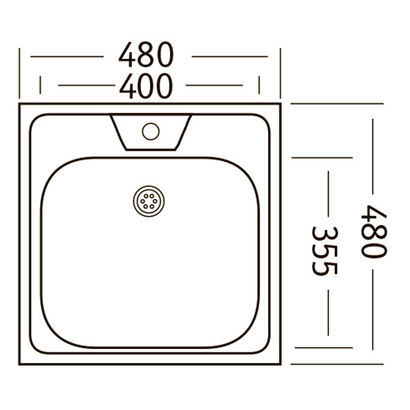картинка Мойка для кухни Ukinox CLM 480 GT (0,6) сатин 
