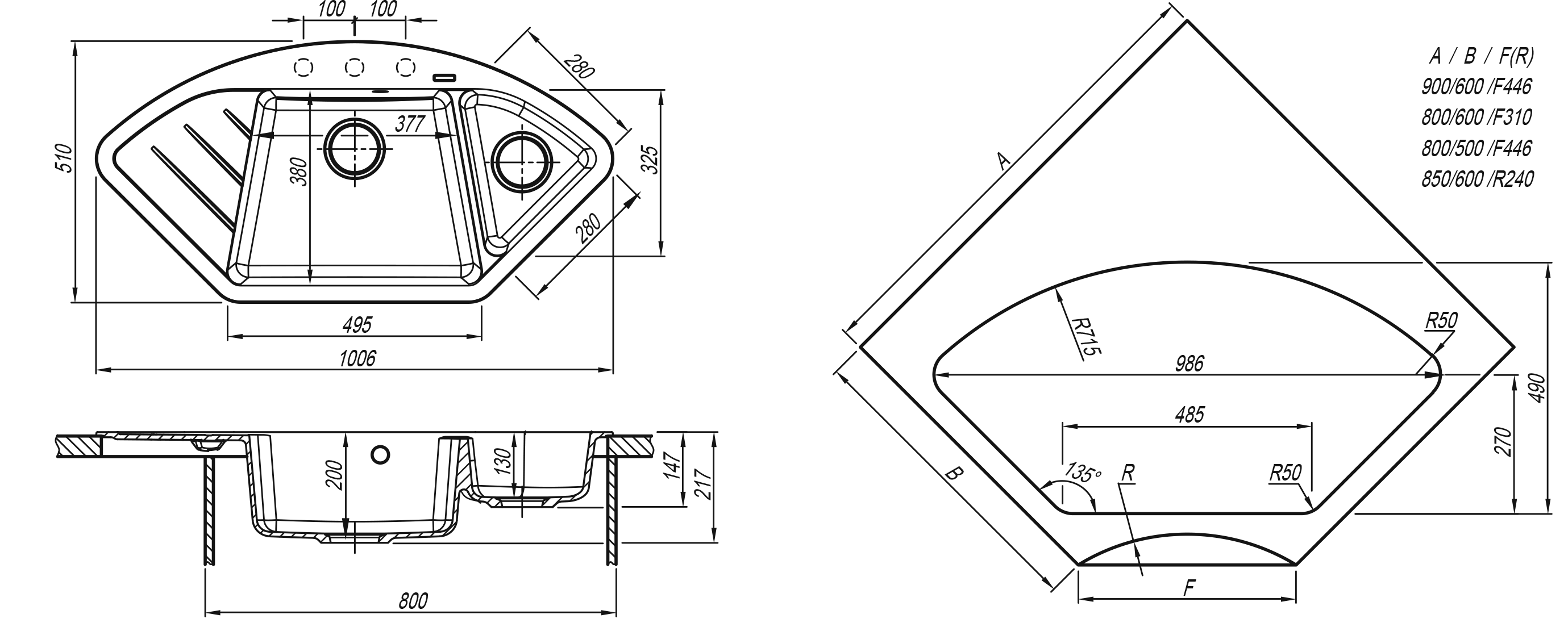 картинка Мойка для кухни Florentina Веста 