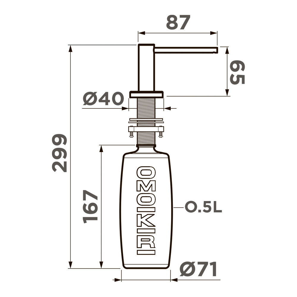 картинка Дозатор для мыла Omoikiri ОМ-10 