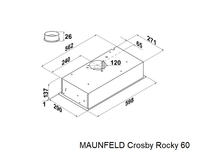 картинка Кухонная вытяжка Maunfeld CROSBY ROCKY 60 GLASS WHITE 
