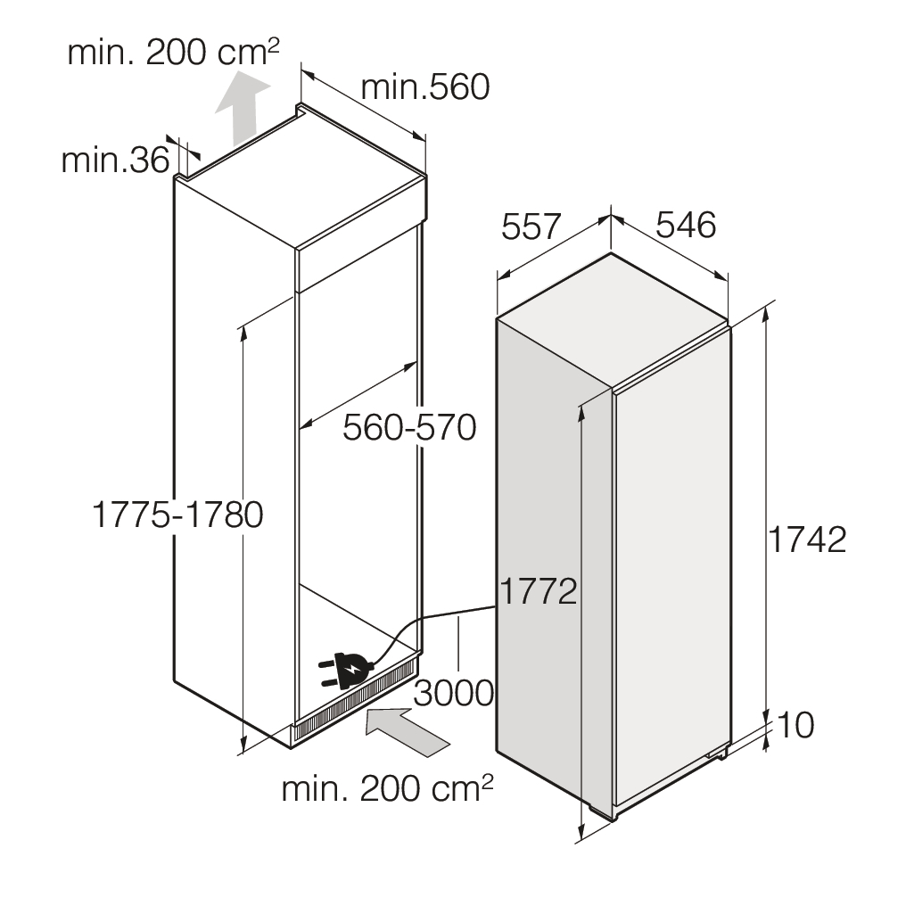 картинка Встраиваемый холодильник Asko RBR576DNC1 