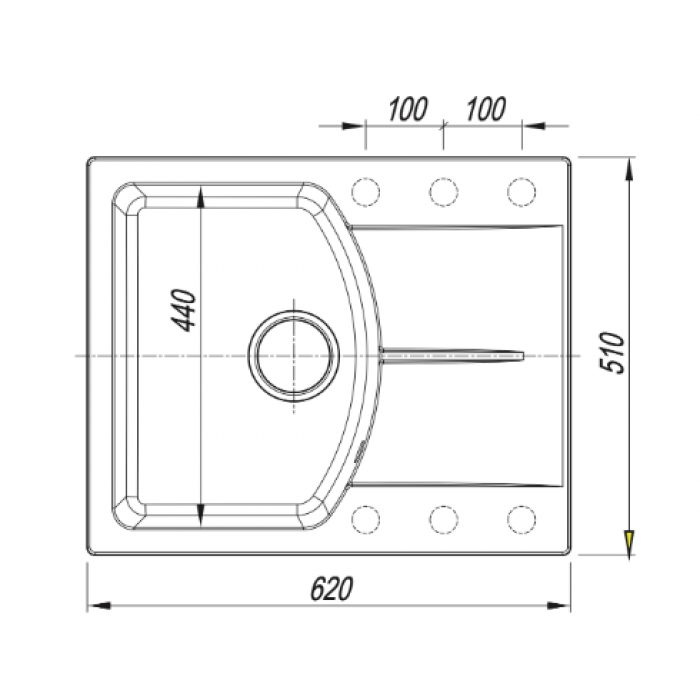 картинка Мойка для кухни Florentina ПАОЛА 620 