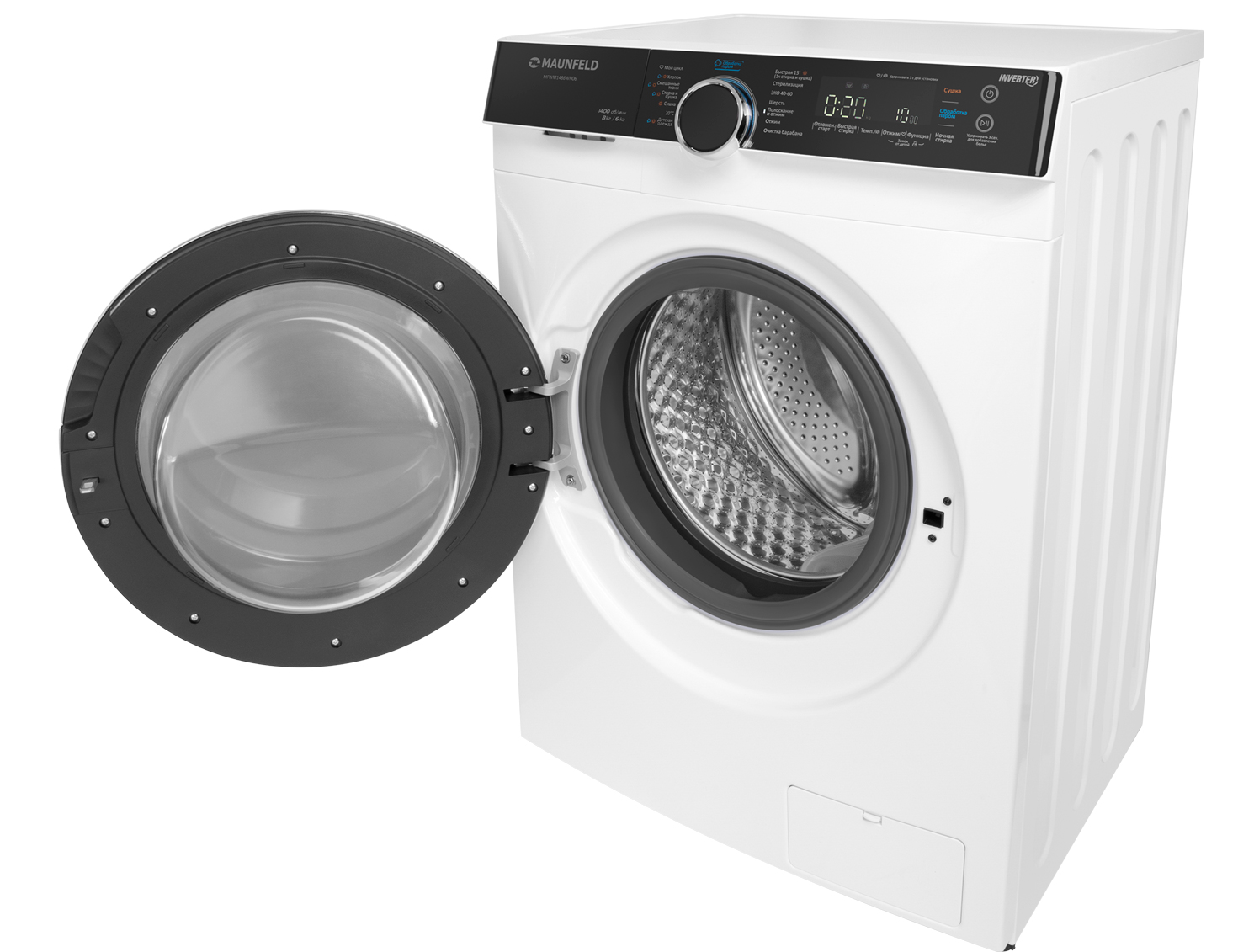 картинка Стиральная машина с сушкой инвертором и паром MAUNFELD MFWM1486WH06 