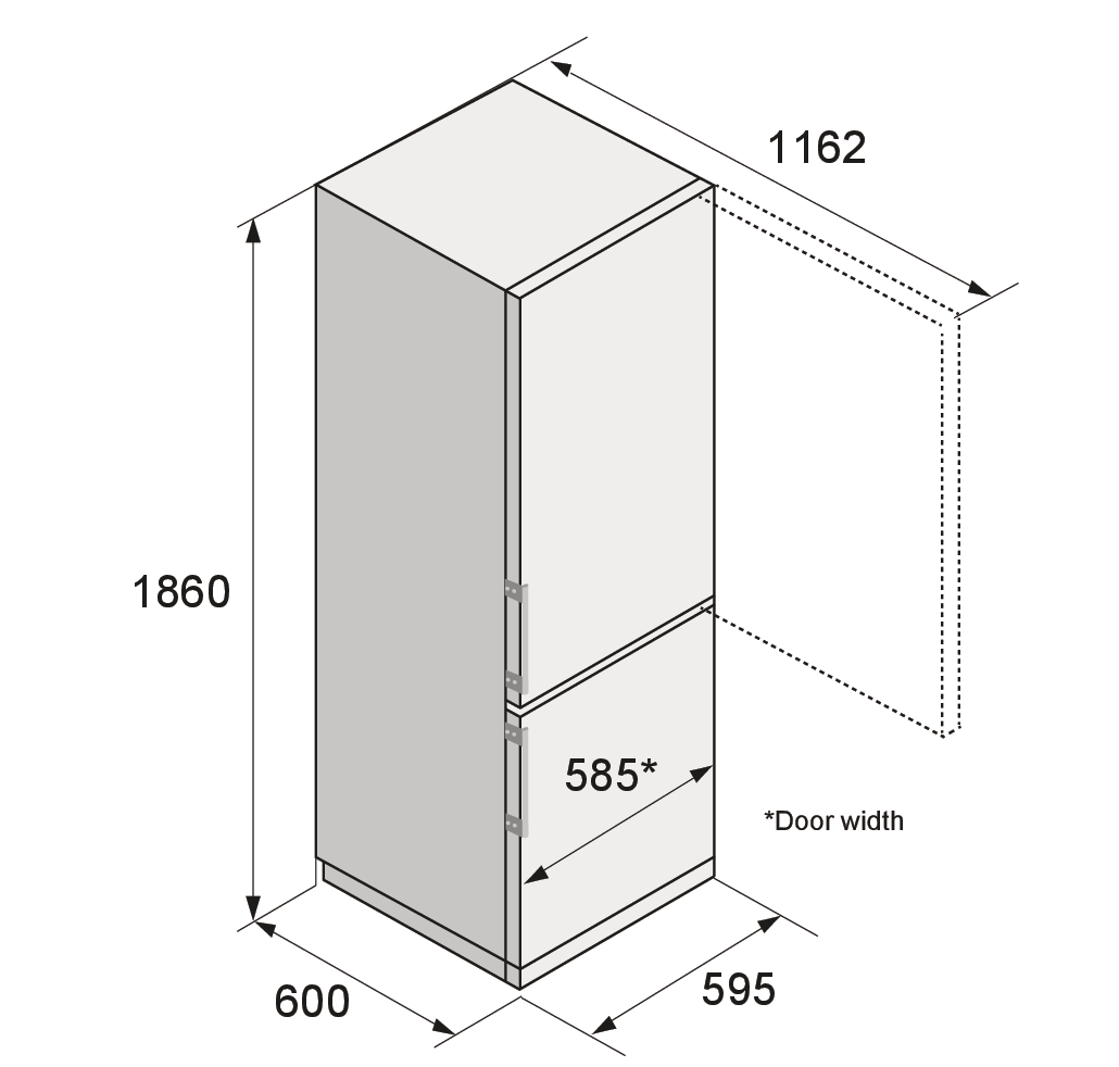 картинка Полувстраиваемый холодильник Asko RFC586KNBB1 