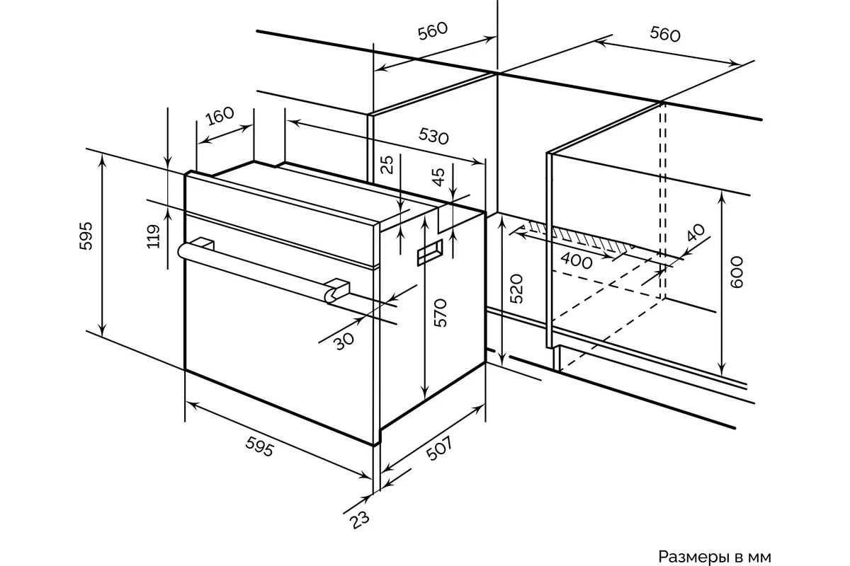 картинка Духовой шкаф Lex EDM 071 IX нержавеющая сталь 