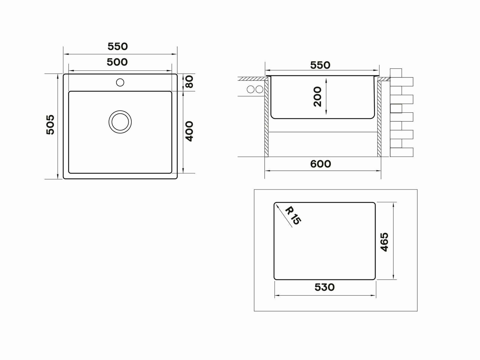 картинка Мойка Longran TECHNO TEB550.505-GT10P 