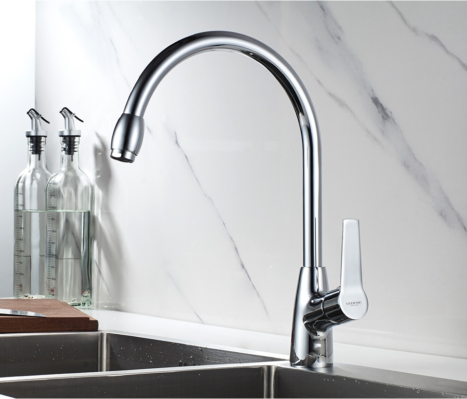 картинка Смеситель Ledeme L4069 хром 