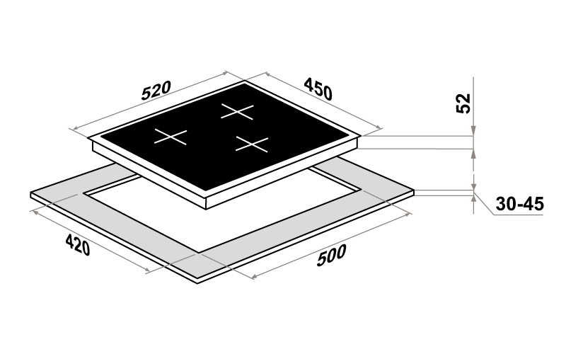 картинка Электрическая варочная панель Maunfeld CVCE453BDBK  картинка Электрическая варочная панель Maunfeld CVCE453BDBK
