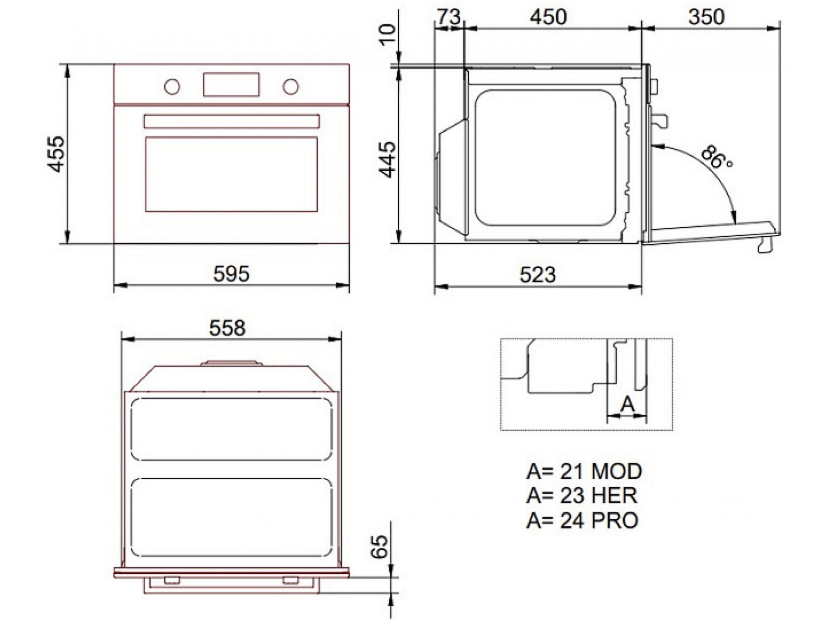 картинка Микроволновая печь  Bertazzoni FMOD4077MTB1 