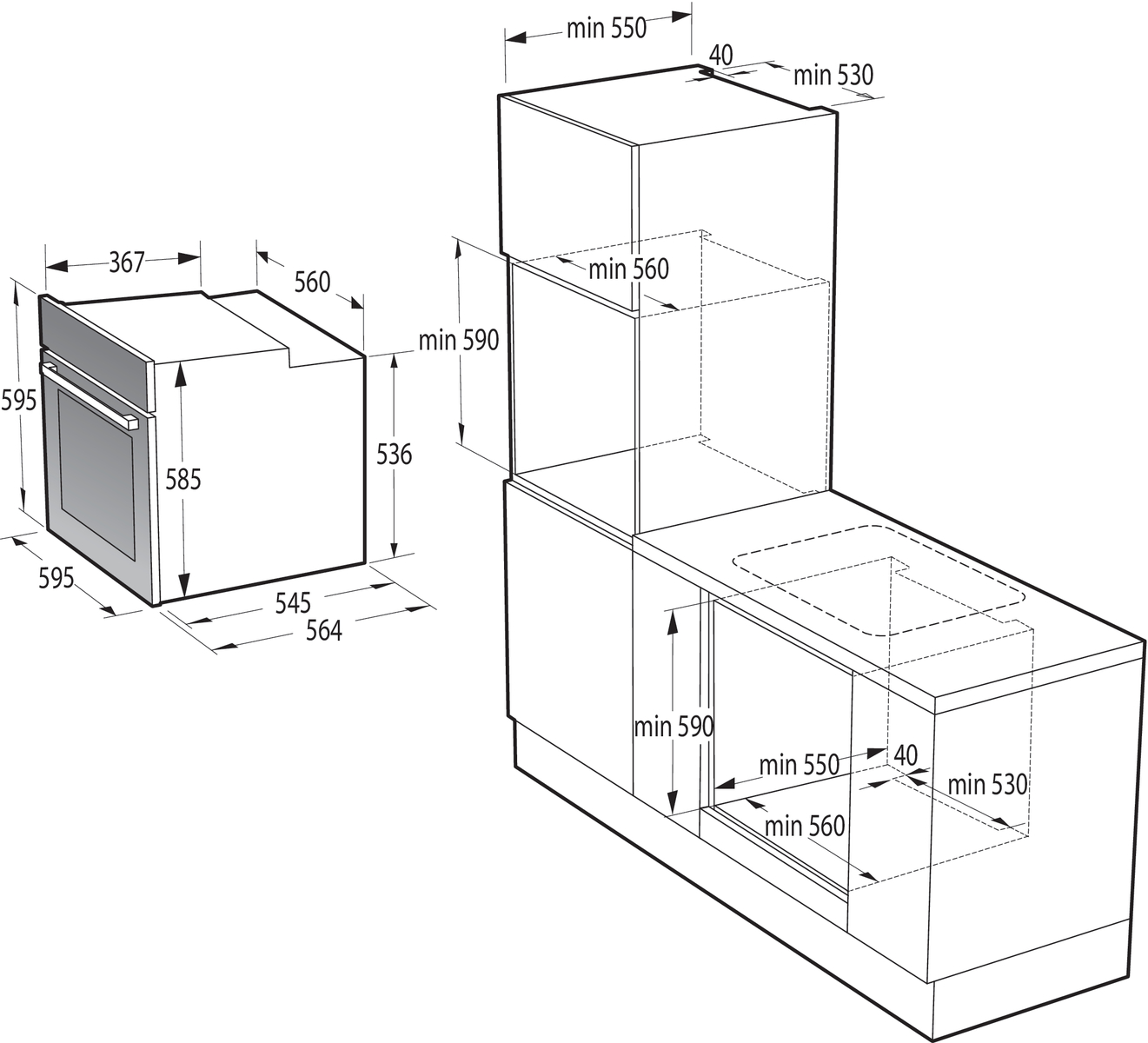 картинка Духовой шкаф с функцией пара Gorenje BSA6747A04BG черный 