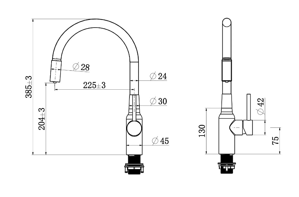 картинка Смеситель Longran SPRINT LOGIC LM219A, BLACK 