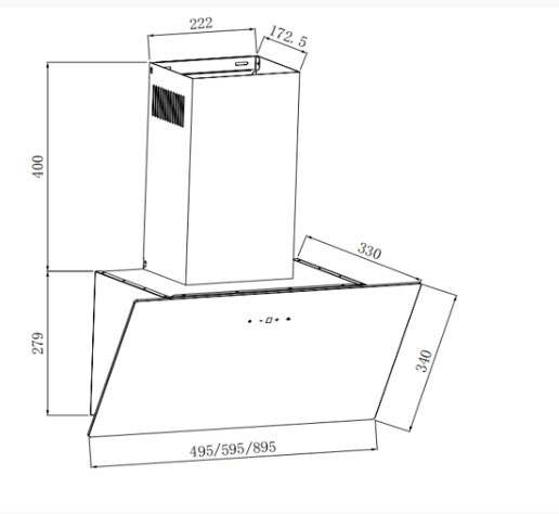 картинка Кухонная вытяжка Weissgauff Yota 600 Touch White Glass 