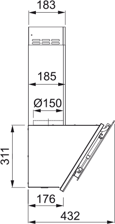 картинка Кухонная вытяжка полновстраиваемая Franke TEMPER 50 WH белая 
