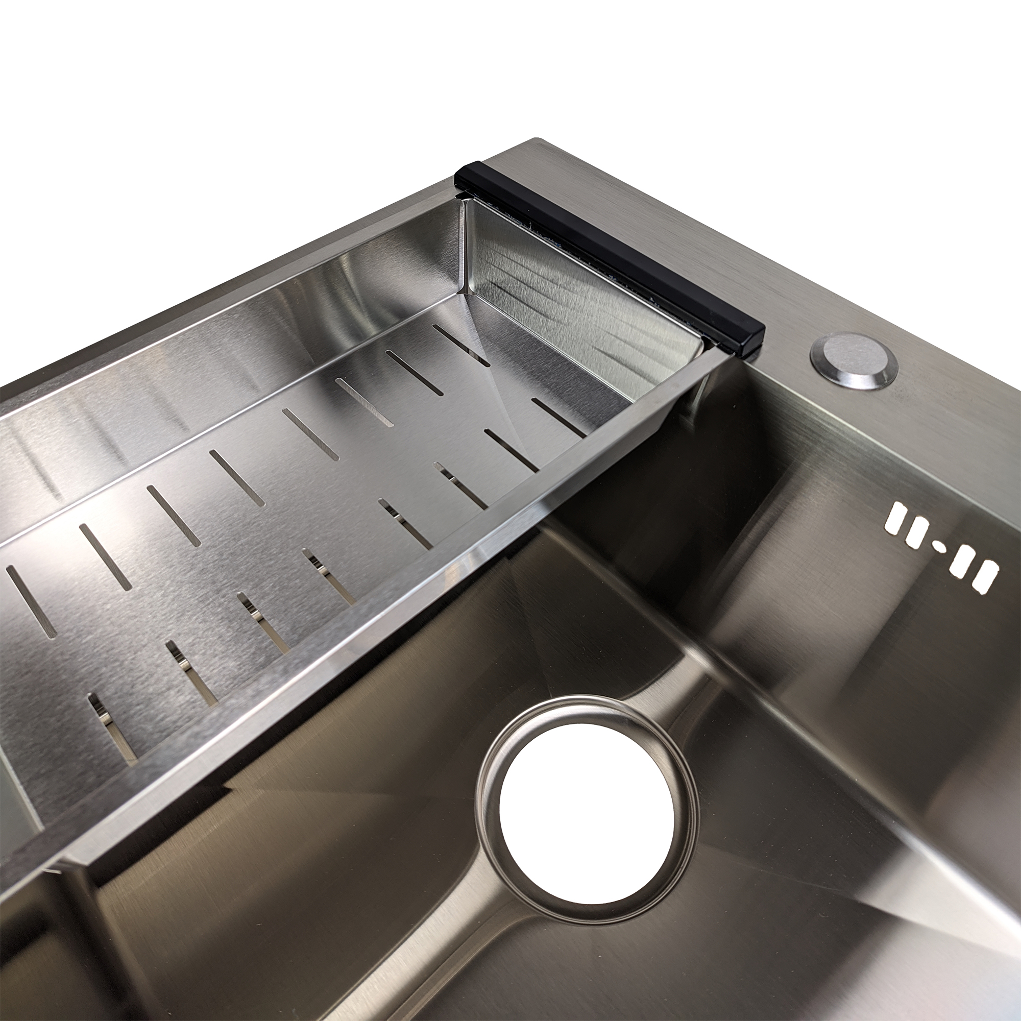 картинка Мойка для кухни Gerda GS 5045 S 4 в 1 сатин (мойка, дозатор для мыла, коландер и сифон) 